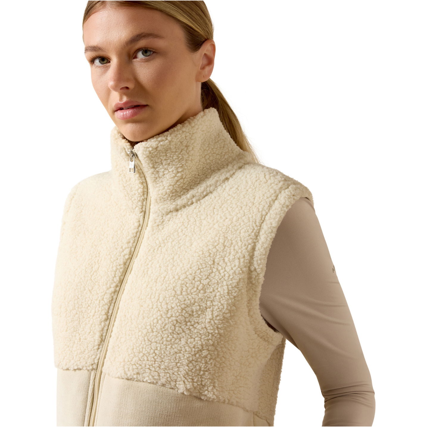 2026 Ariat Womens Laviolette Full Zip Vest 10079131 - Almond Milk